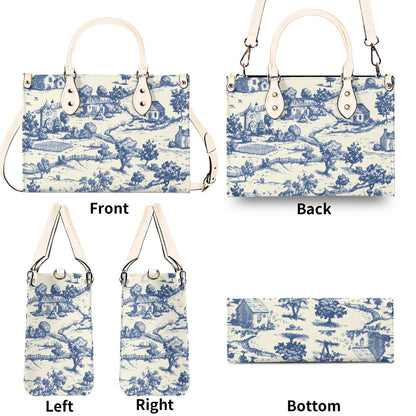 Toile-de-jouy Handbag: Vintage Romance Mood