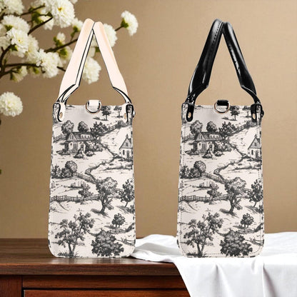 Noir Echo- Toile Tote Handbag: Vintage Romance