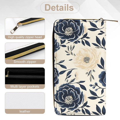 Sapphire Bloom Matching Handbag & Wallet Set