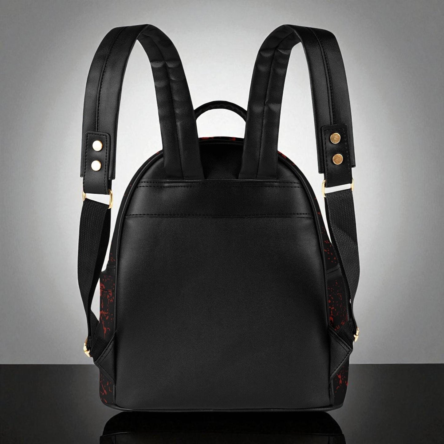 Psycho Friends Faux Leather Backpack Purse: Small Women's Backpack