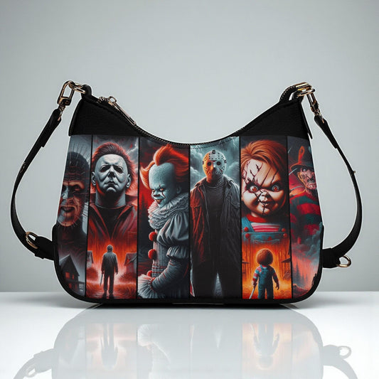 Boys of Fall Crossbody Bag: PU Leather Chain Handbag, Scary Movie GiftHalloween Crossbody