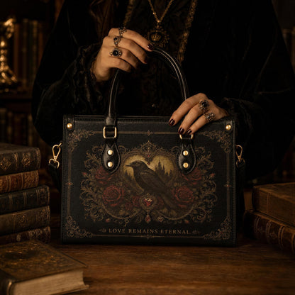 Ravenheart Eternal Satchel – Dark Romance Raven Handbag
