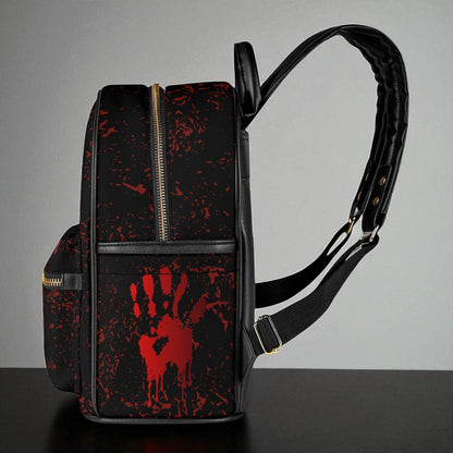 Psycho Friends Faux Leather Backpack Purse: Small Women's Backpack