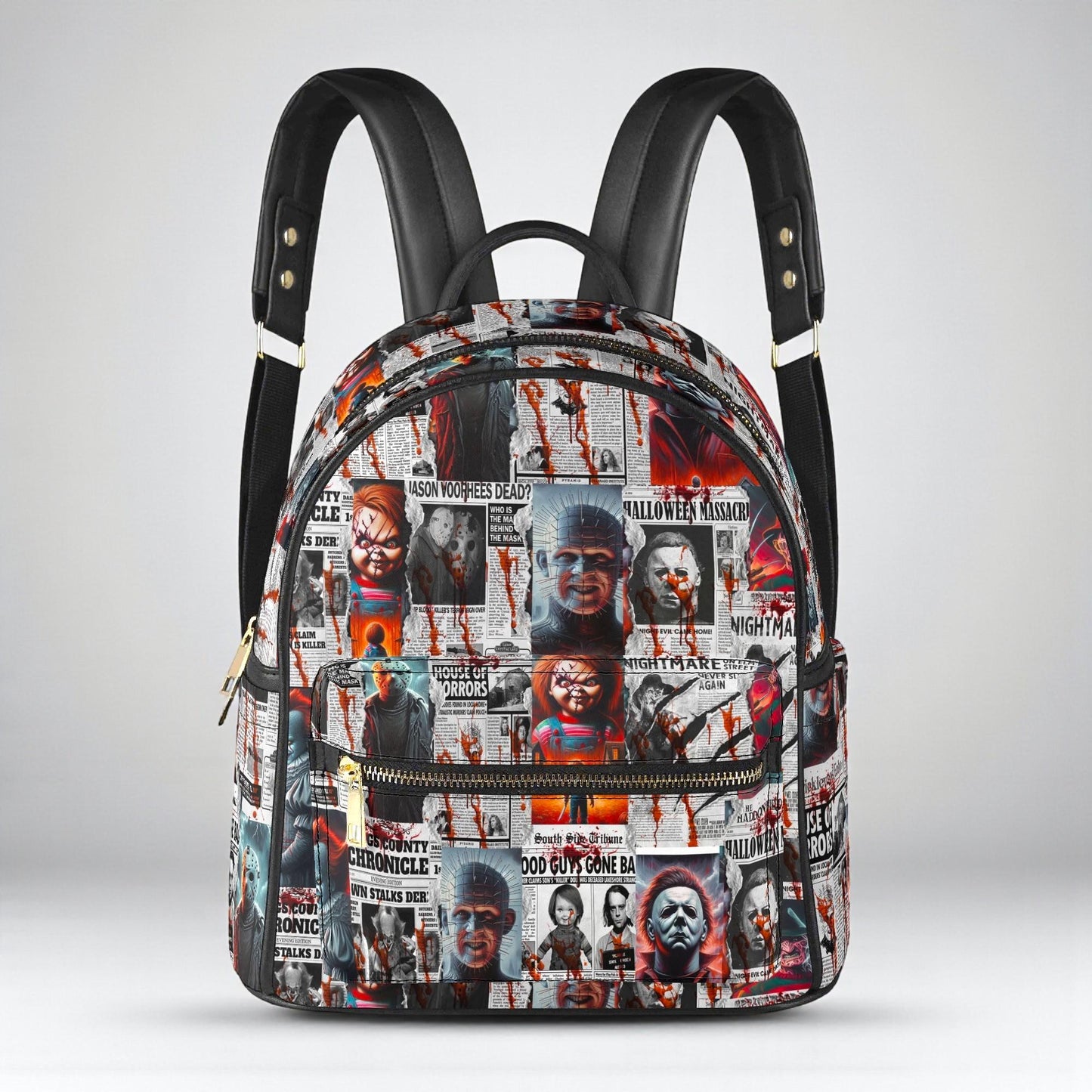 Horror Gazette - Scary Movie Backpack: Spooky PU Leather Purse