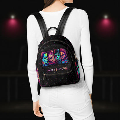 Slasher Friends - Horror Movie Backpack:  PU Leather Purse