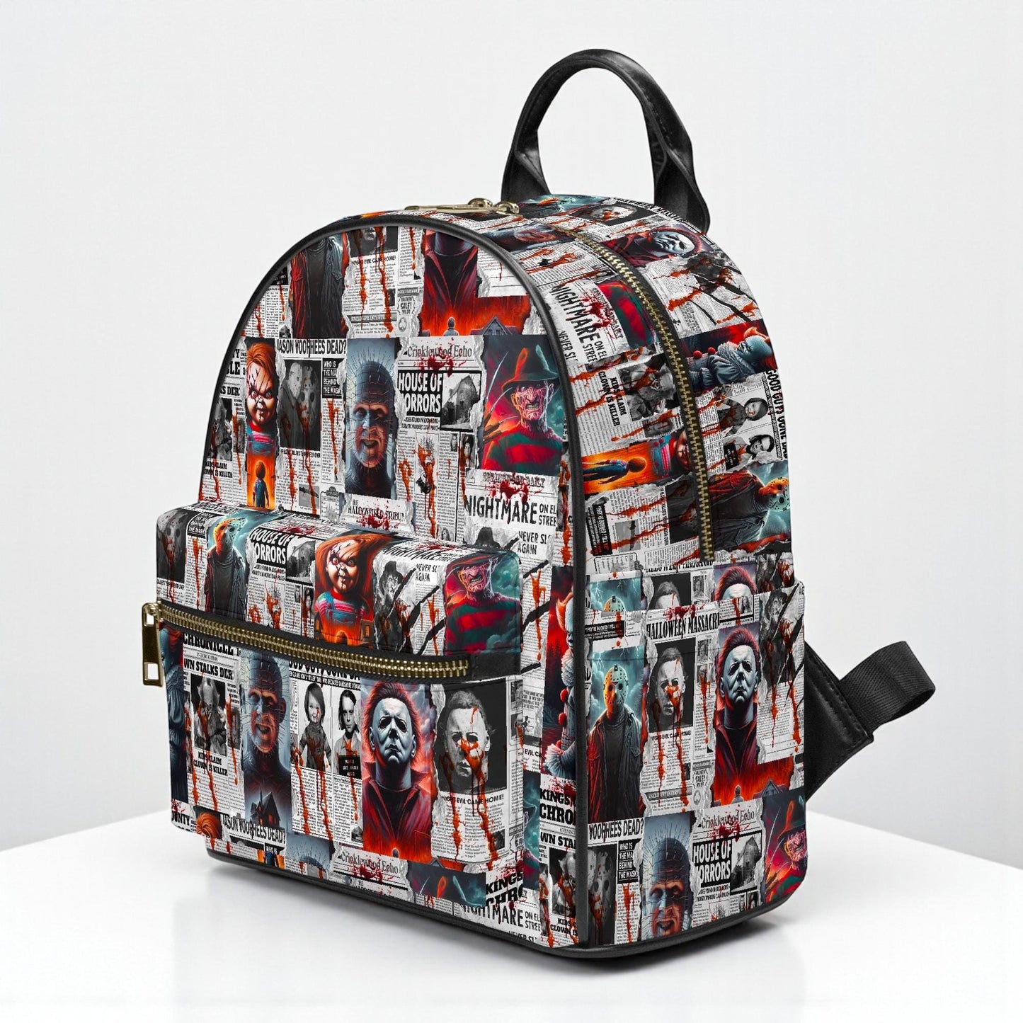 Horror Gazette - Scary Movie Backpack: Spooky PU Leather Purse