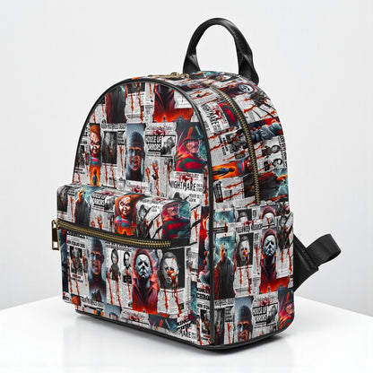 Horror Gazette - Scary Movie Backpack: Spooky PU Leather Purse