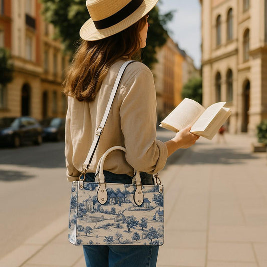Toile-de-jouy Handbag: Vintage Romance Mood