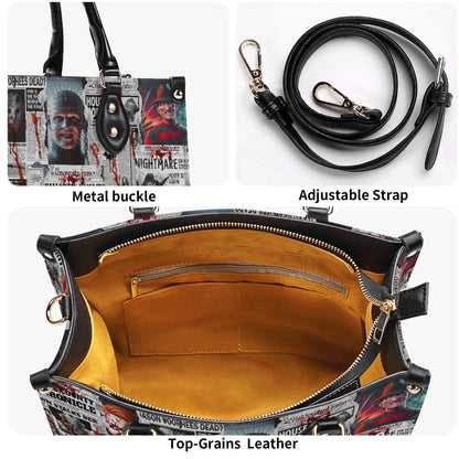 Horror Gazette Vegan Leather Handbag: Gothic Crossbody ToteTop-Handle Bag Halloween Crossbody
