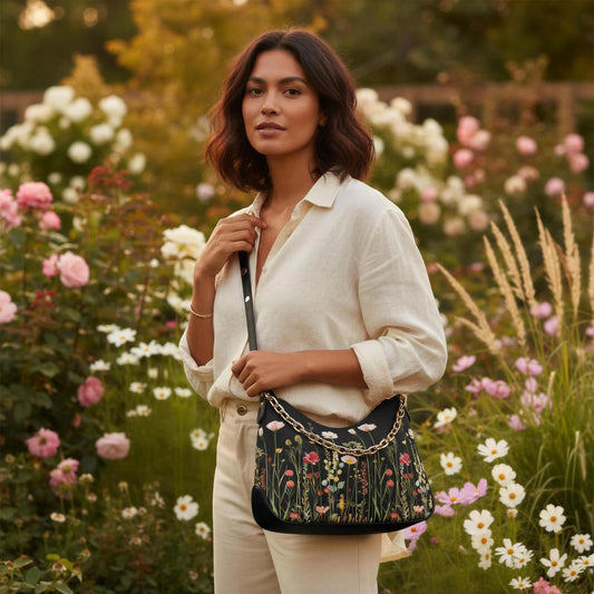 Midnight Bloom Handbag Set