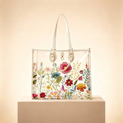 Wildflower Muse Clear Floral Tote