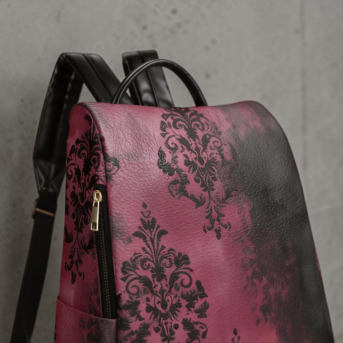 Crimson Damask Backpack – Dark Romance Mood