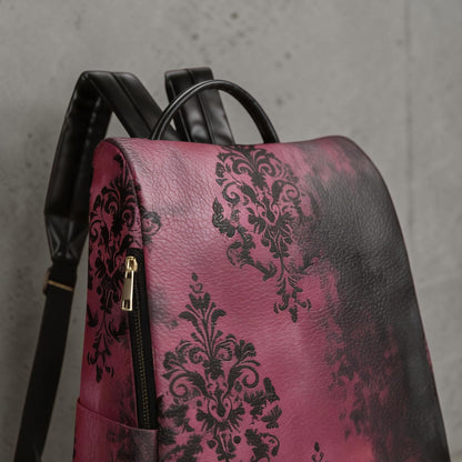 Crimson Damask Backpack – Dark Romance Mood